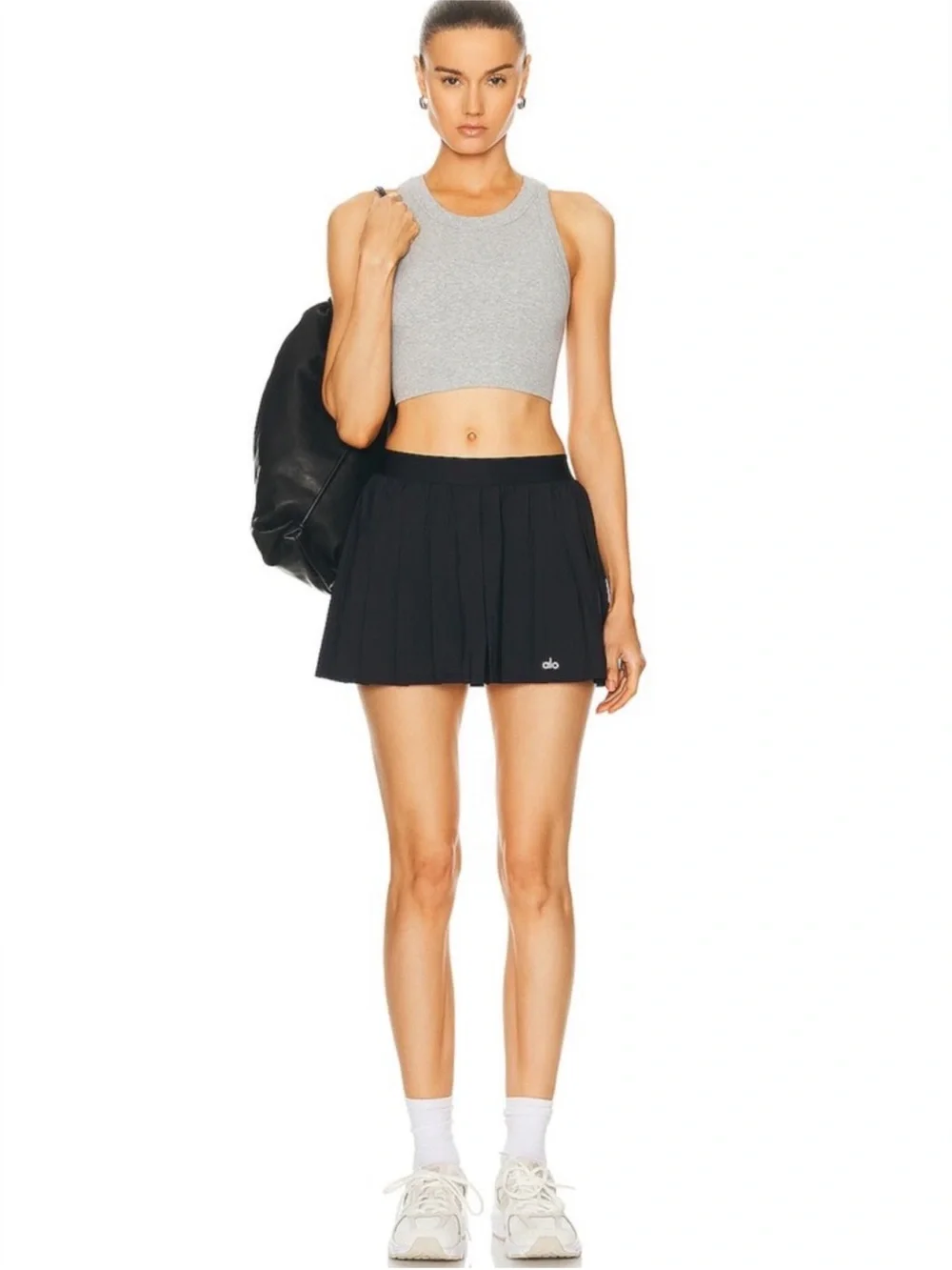 Alo Yoga Black Varsity Tennis Skirt Sz S 4-6 W6241R